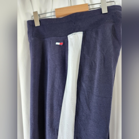 Tommy Hilfiger Navy Cotton blend joggers NWT sz S red and white stripe - Picture 10 of 10